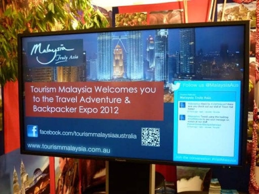 Tourism Malaysia Backpacker Expo 2012 digital signage social media Tourism Malaysia Backpacker Expo 2012 digital signage social media