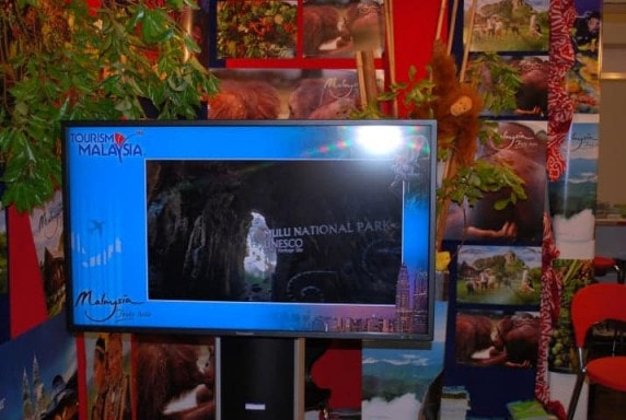 Tourism Malaysia Backpacker Expo 2012 digital signage stand