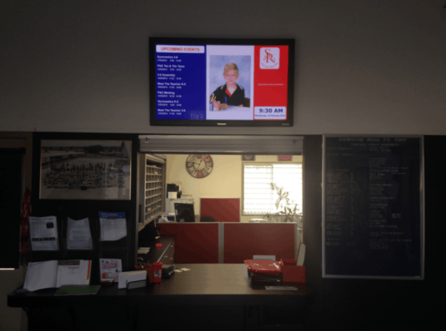 Digital Signage Integration with Sentral - Sherwood reception