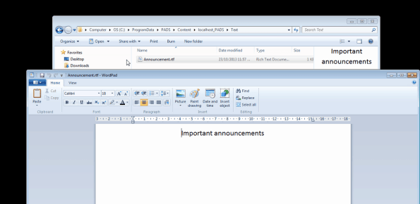 sherwood sentral integration - rich text