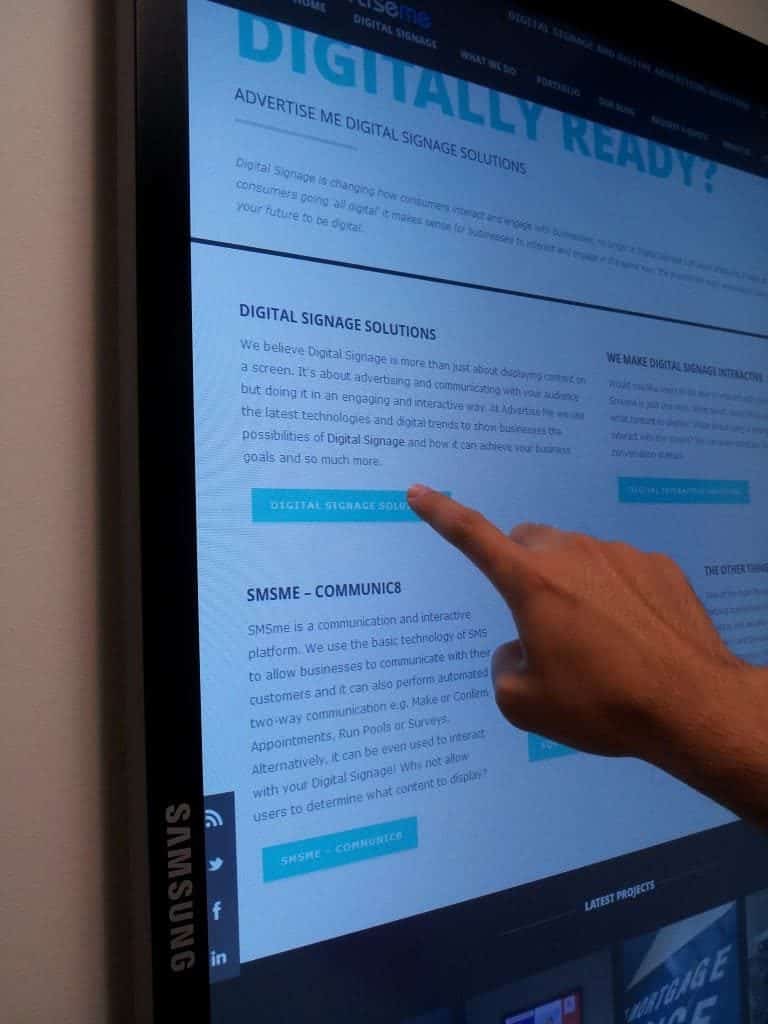 Advertise Me Digital Signage Touchscreen