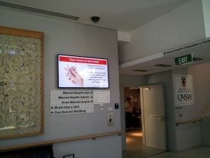 Liverpool Hospital Welcome Board Mental Health Entrance