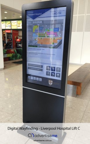 Digital Wayfinding Liverpool Hospital Lift C
