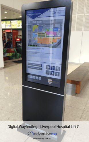 Digital Wayfinding Liverpool Hospital Lift C