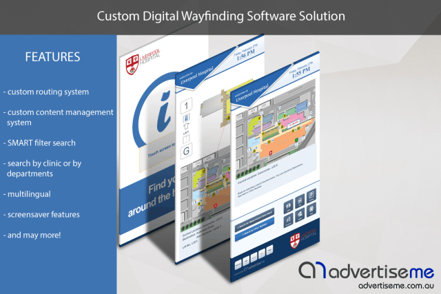Liverpool Hospital Digital Wayfinding Screenshots