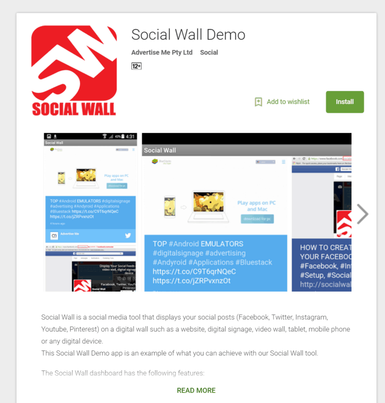 Social Wall Demo Android Apps Google Play