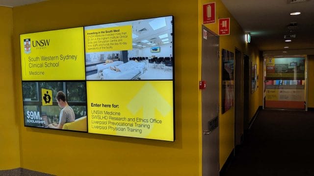 Digital Signage – UNSW Glass Projection