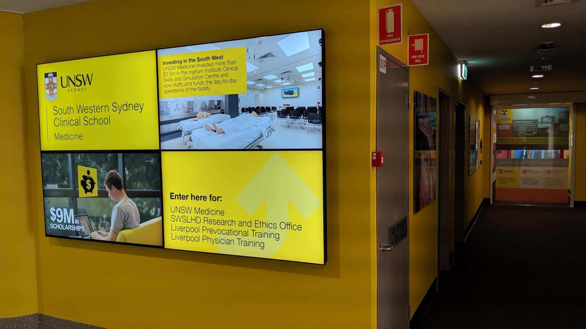 Advertise Me Digital Signage UNSW Glass Projection Main Entrance