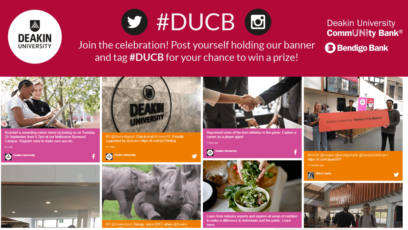 Advertise Me Social Wall Deakin University DUBC Event 1