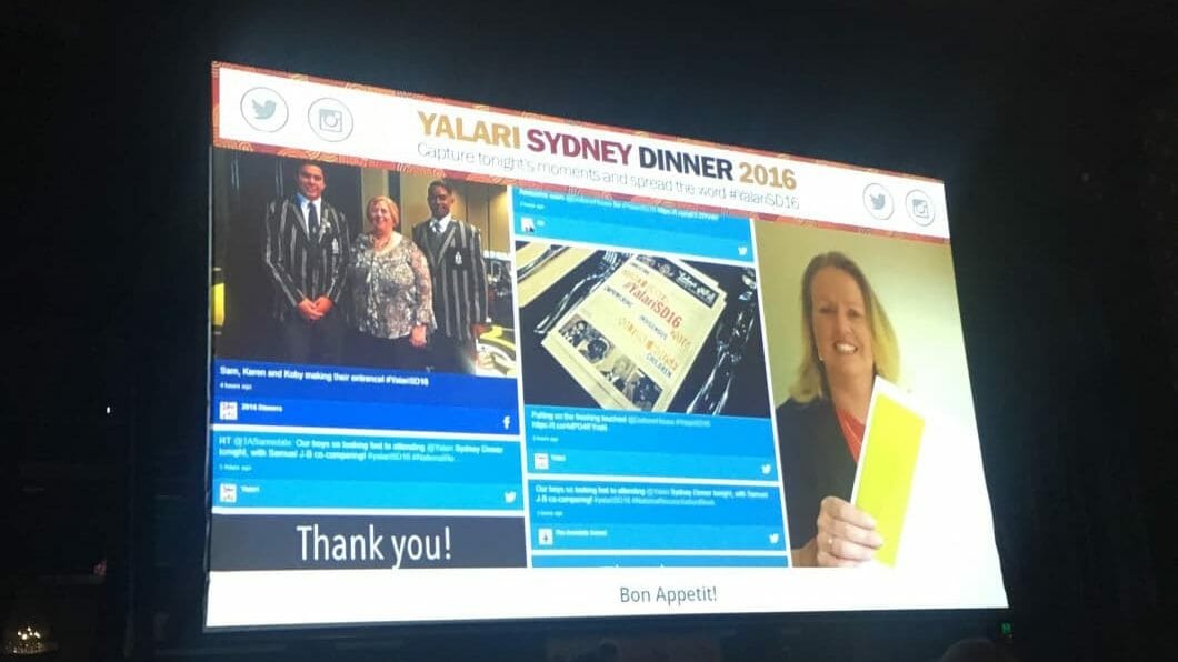 Social Wall – Yalari Dinner Events