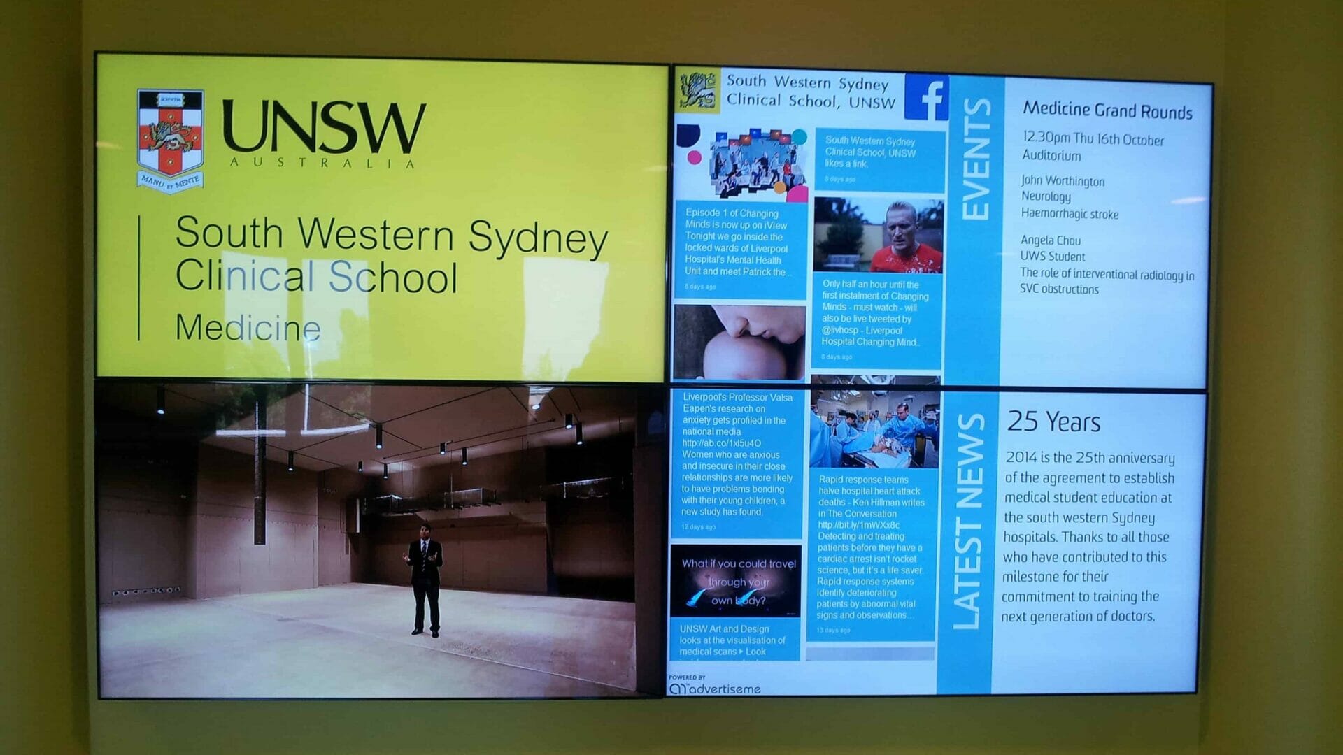 Advertise Me Video Wall UNSW Liverpool Hospital 3 e1565667719571