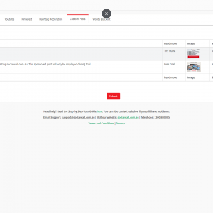 Advertise Me Social Wall Custom Posts
