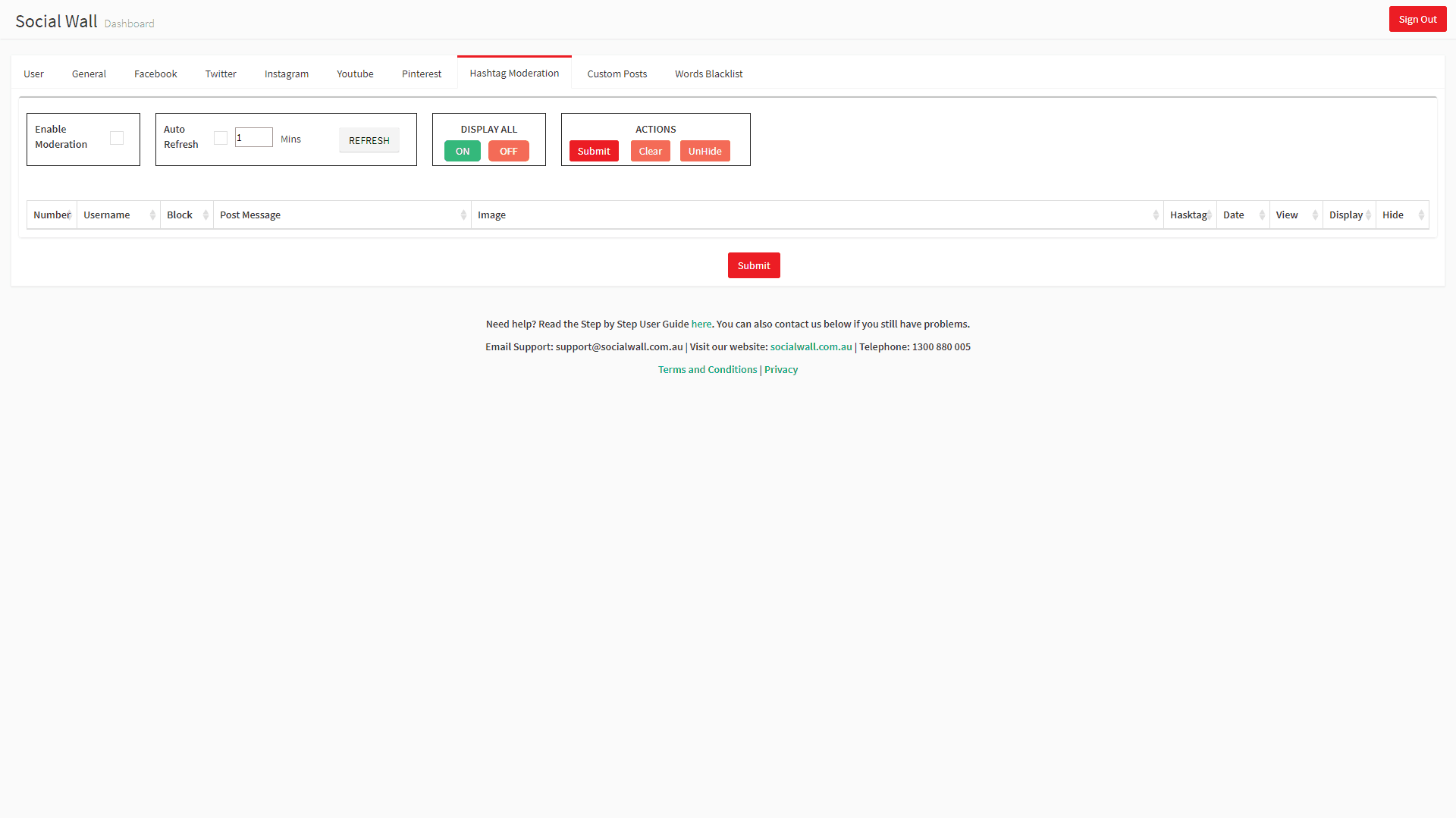 Advertise Me Social Wall Hashtag Moderation