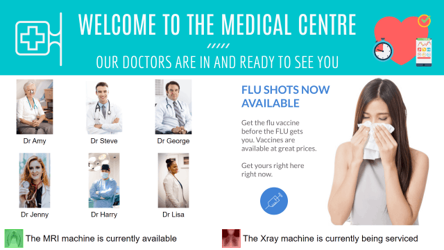Advertise Me Digital Signage Staff Roster Module Hospital Medical Centre Staff Directory