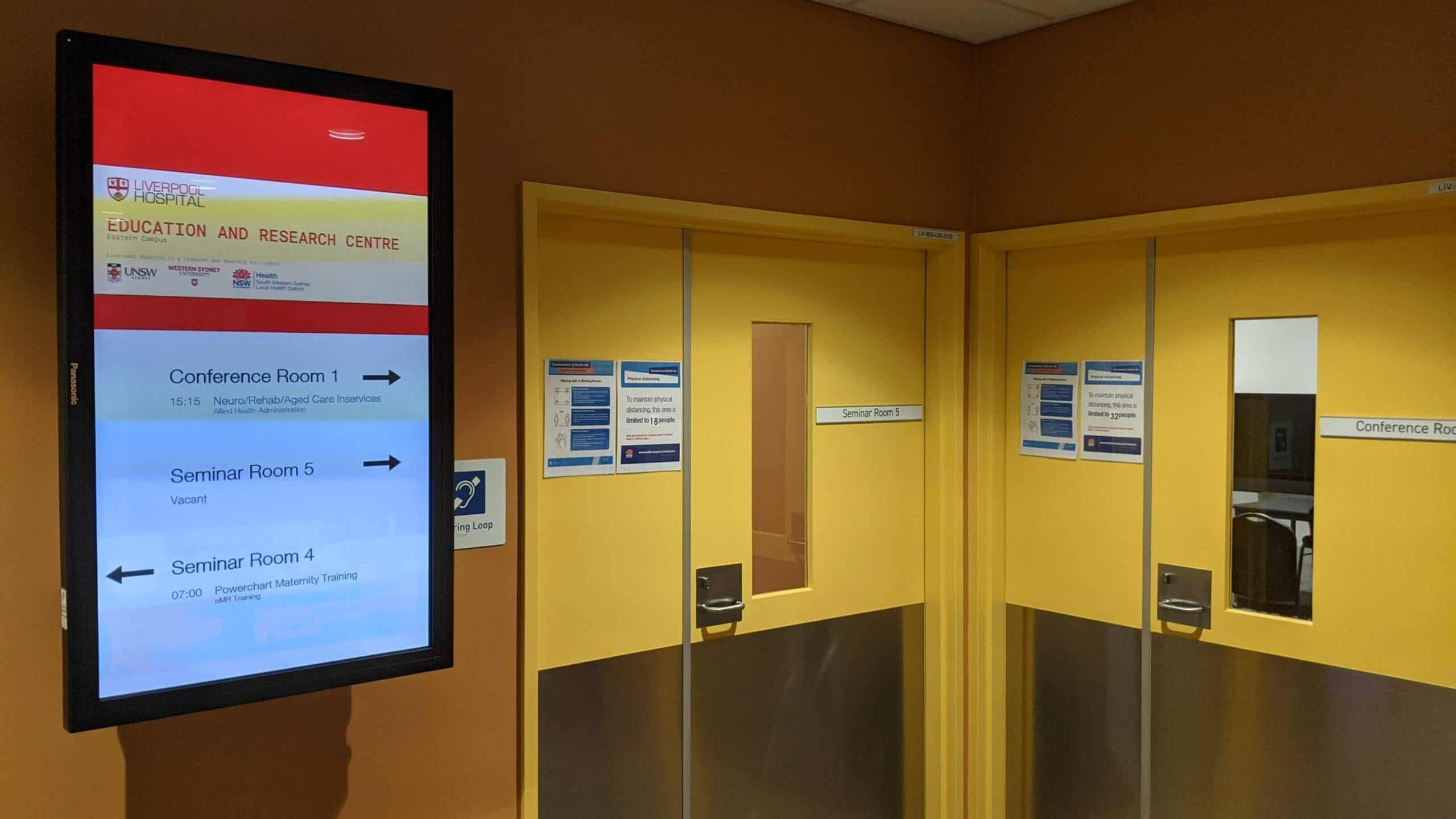 Digital Wayfinding – Liverpool Hospital Education and Research Centre