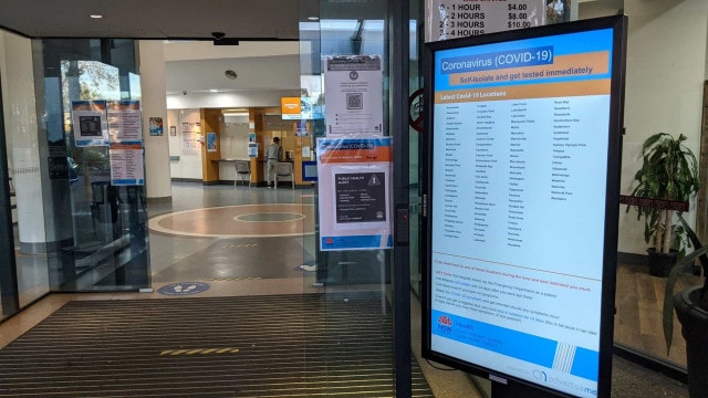 Digital Signage – Bankstown Hospital COVID-19 Portable Stands