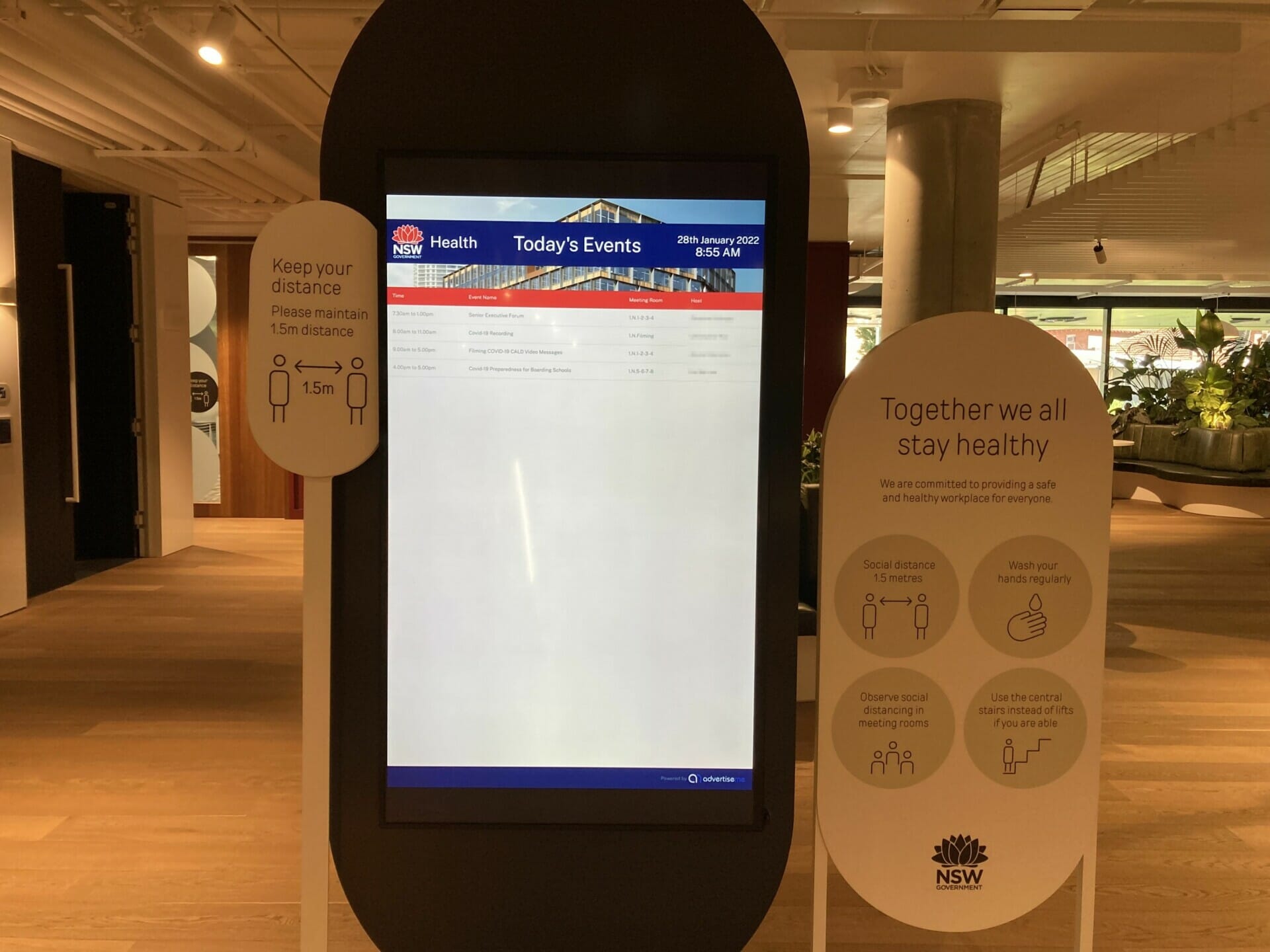 Advertise Me Digital Wayfinding Ministry of Health Directory Main Entrance