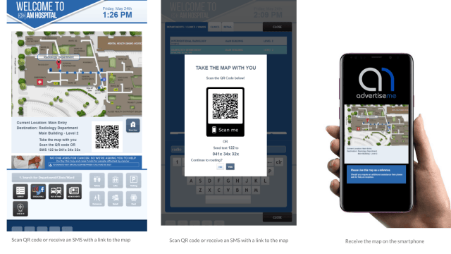 Advertise Me Digital Wayfinding QR Codes take the map with you