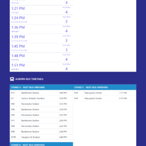 Advertise Me Timetable Board Bus and Train Timetable Board Example