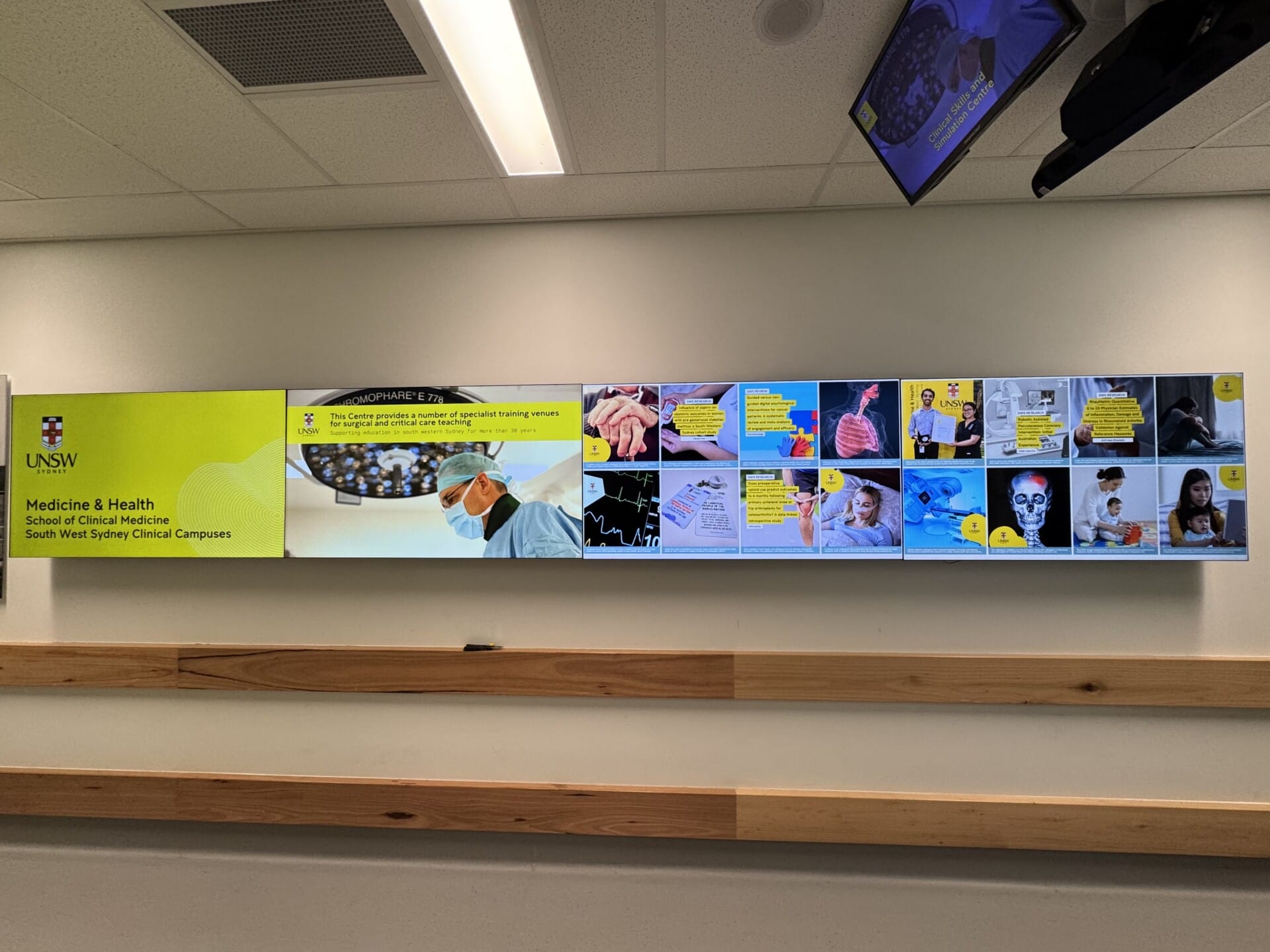 Advertise Me Video Wall UNSW Clinical Skills Centre