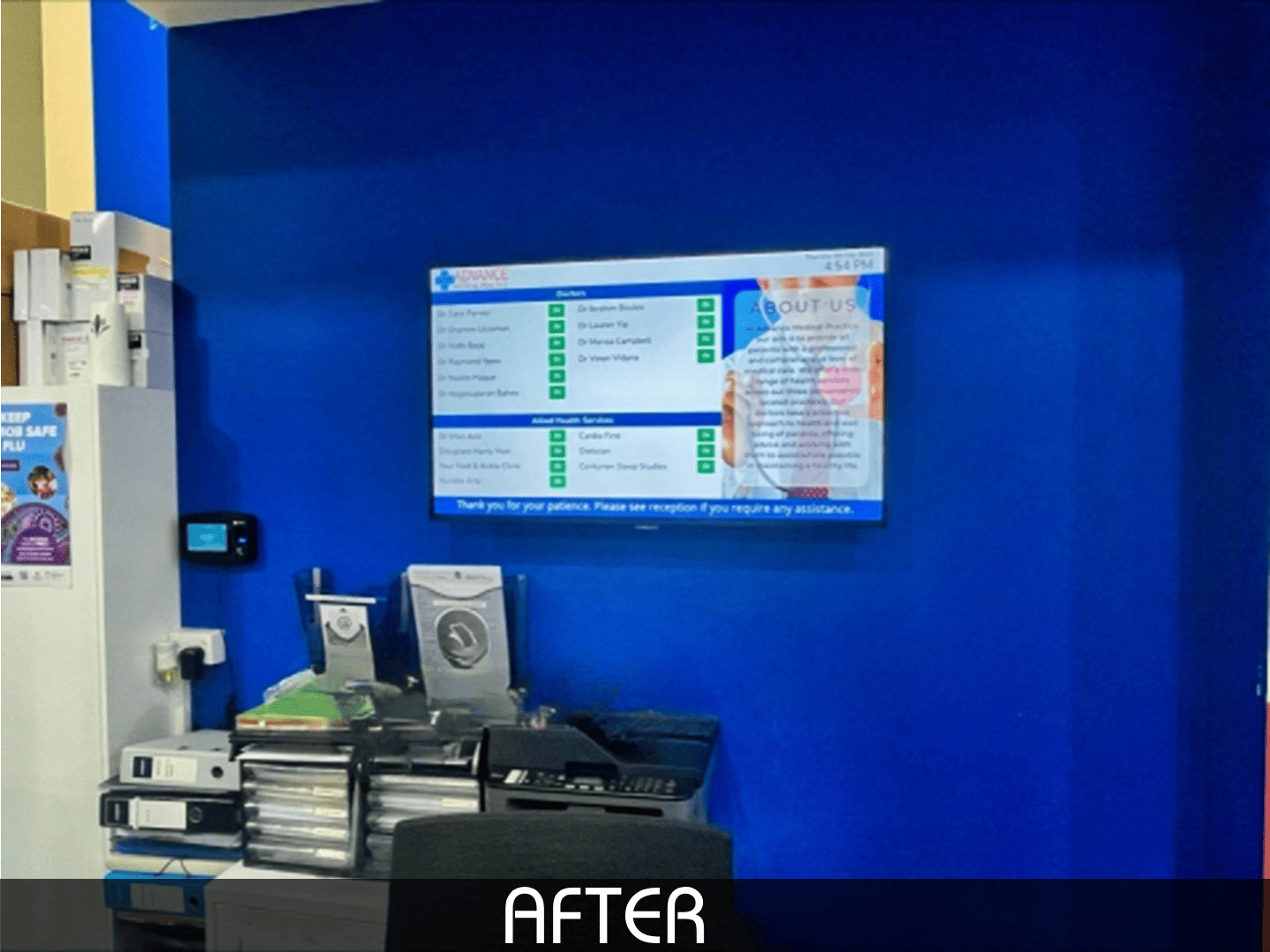 Advertise Me Digital Signage Advanced Medical Practice Doctor Medical Board After with text