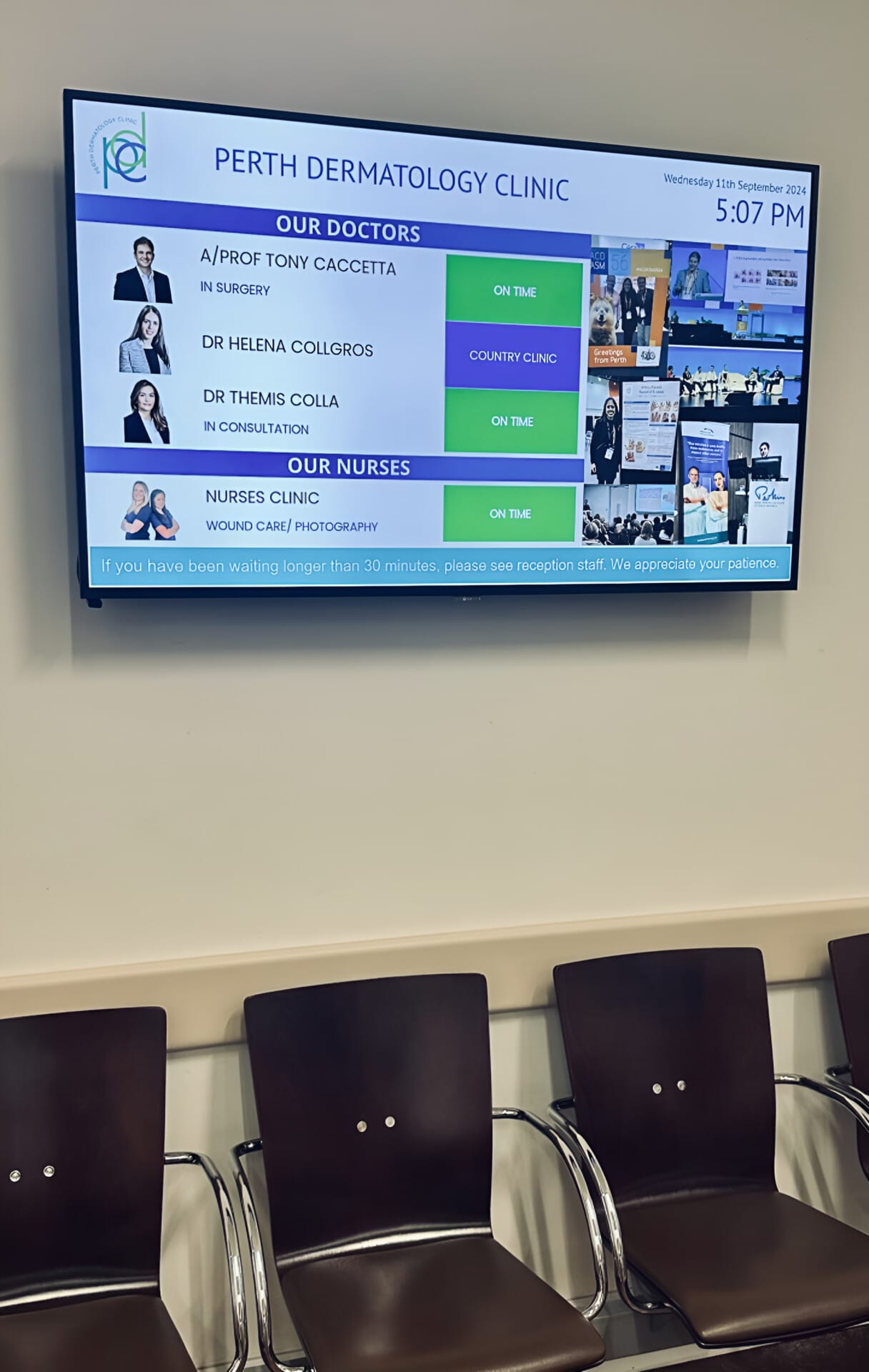 Digital Signage – Perth Dermatology Clinic Doctor Medical Board