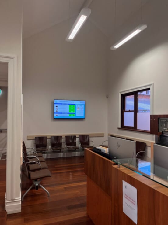 Advertise Me Perth Dermatology Clinic Screen Reception Area