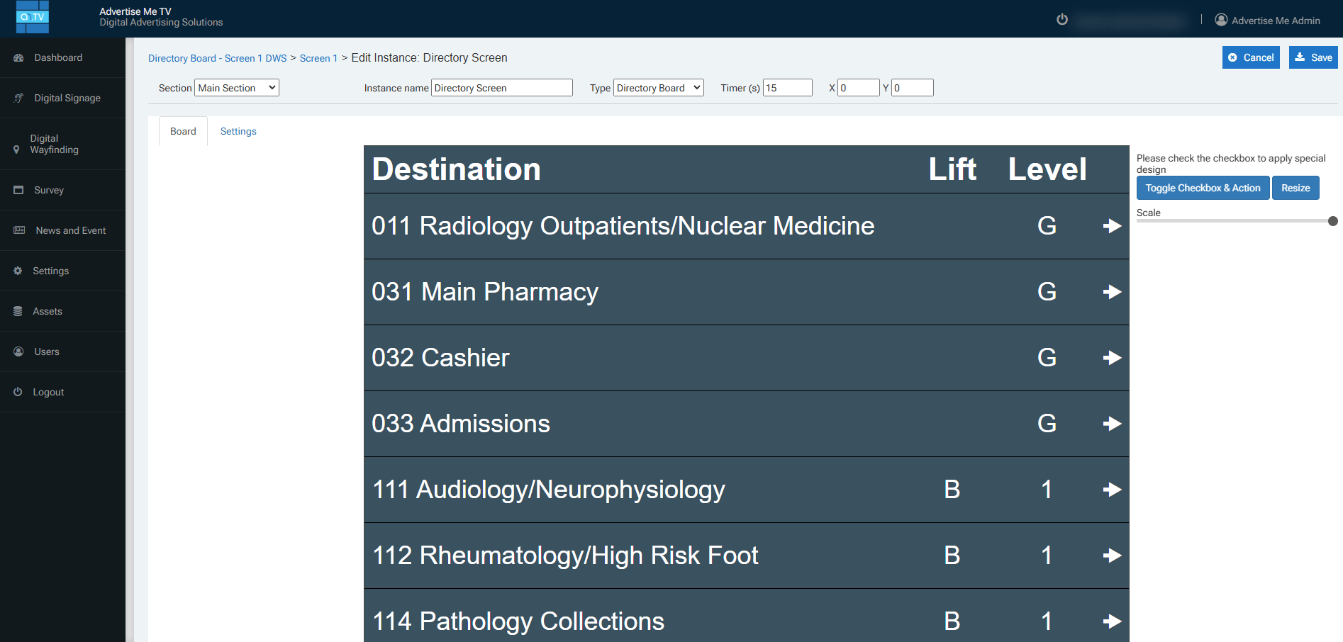 Advertise Me Directory Board Cloud Based solution