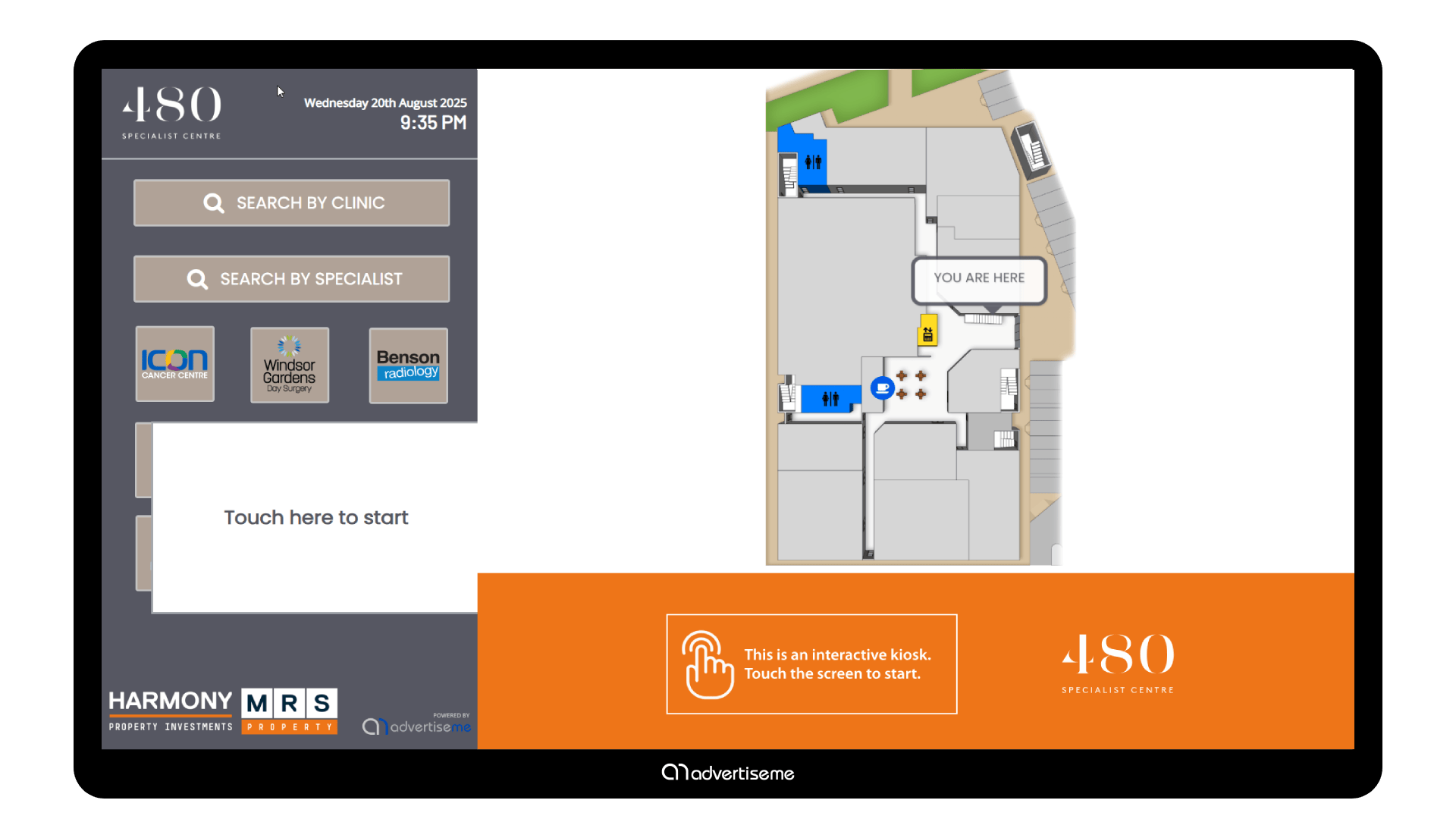MRS480 Digital Wayfinding Solution Screensaver