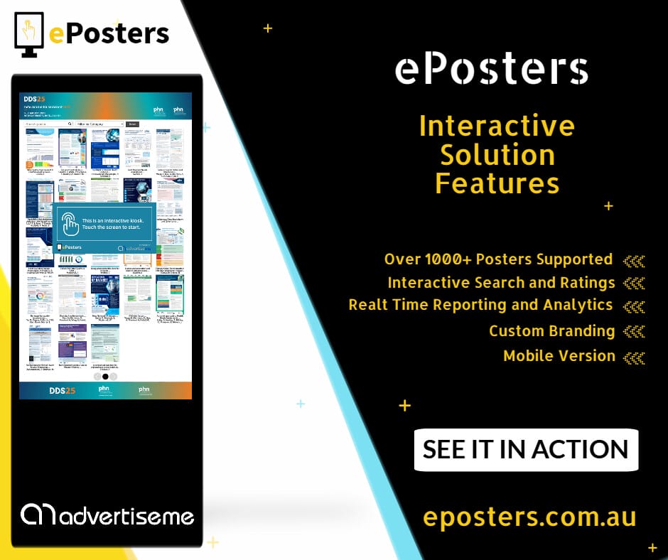 Advertise Me ePosters CESPHN DD25 Interactive Solution Advertise Me ePosters CESPHN DD25 Interactive Solution