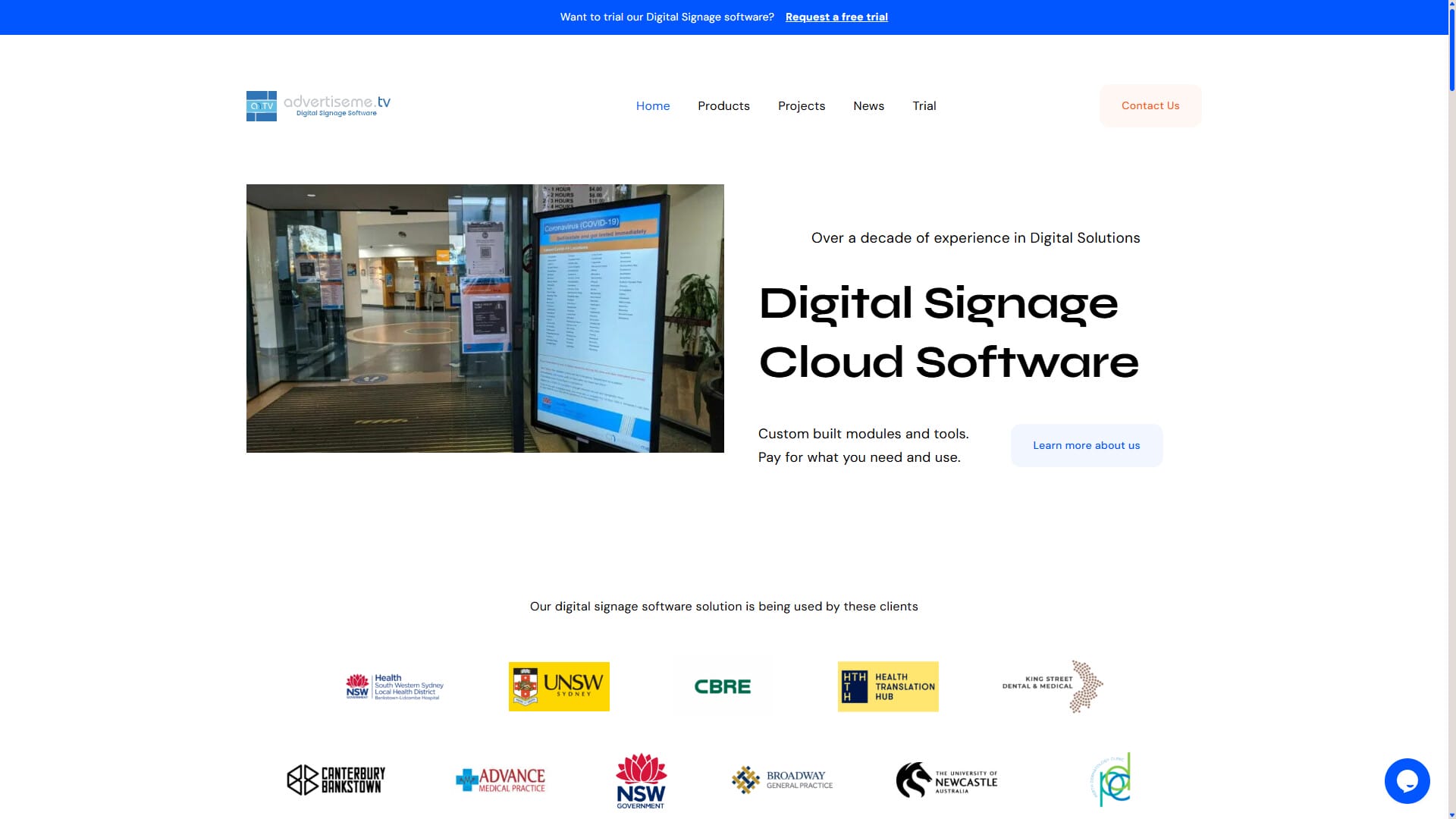 Digital Signage Software Australia Advertise Me TV Website