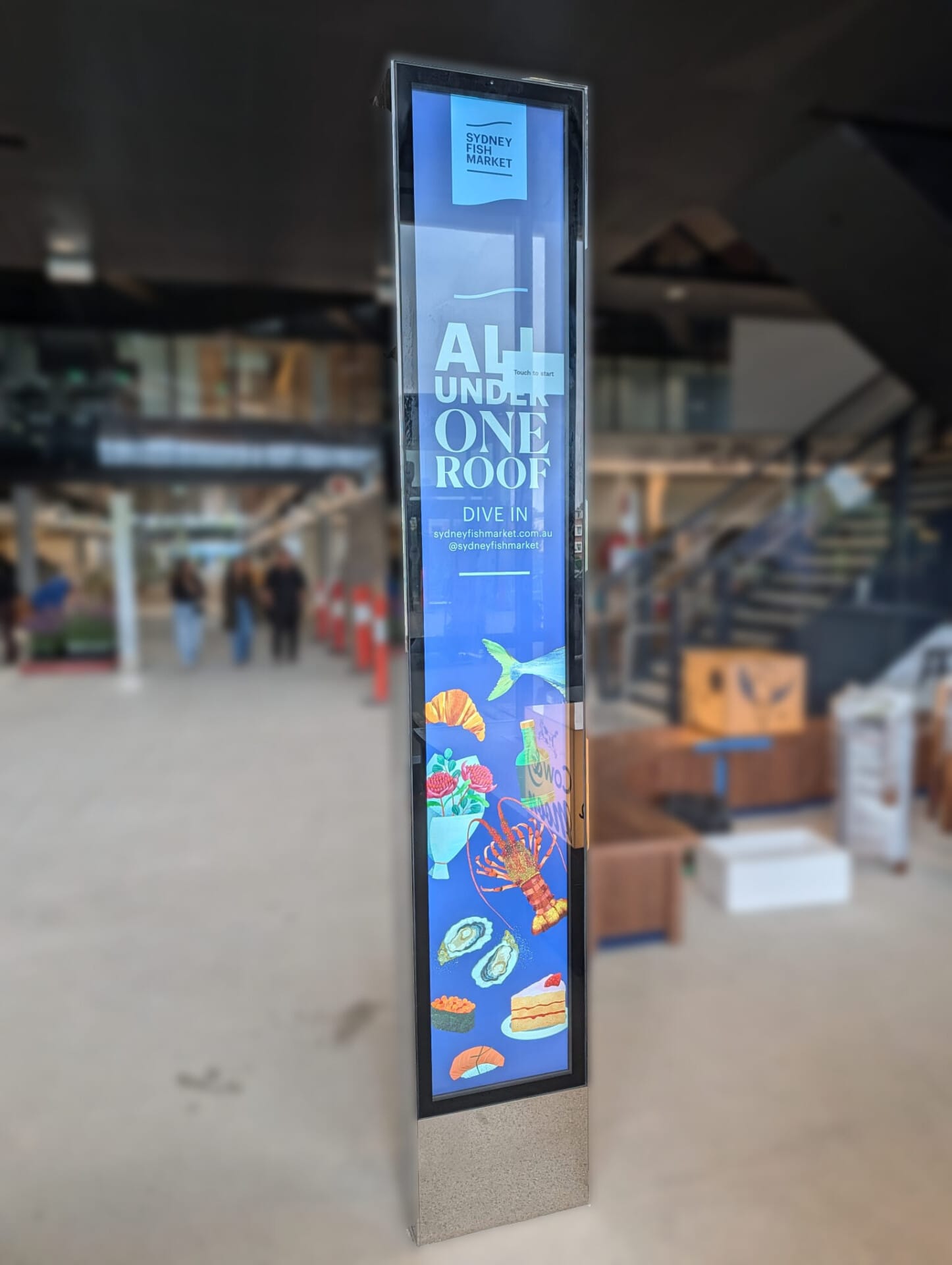 Advertise Me Digital Wayfinding Sydney Fish Market Kiosk 3 Communication Messages